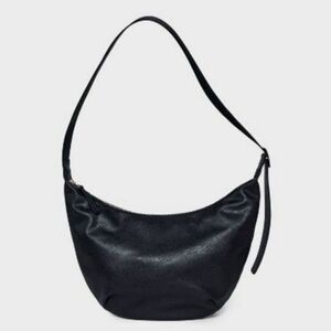 Black Crescent Shape Y2k Chic Slouchy Sling Hobo Shoulder Bag Date Night